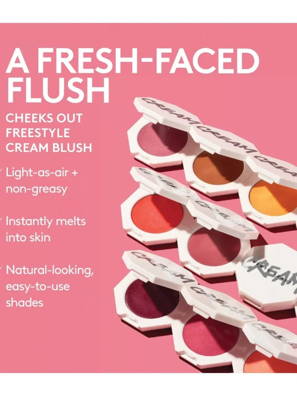 FENTY BEAUTY BY RIHANNA CHEEKS OUT FREESTYLE CREAM BLUSH;—10 ROSE LATTE